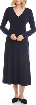 Karen Kane Kate Long Sleeve Travel Jersey Midi Dress