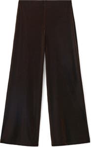 MANGO Wide Leg Velvet Pants
