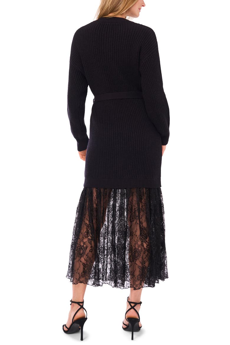 sweater dress with lace slip Fall Lace Slip Dresses for Stylish Fall Outfit Ideas
