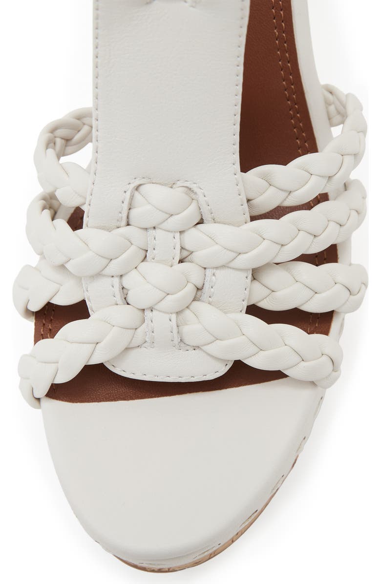 Reiss Frances Braided Wedge Ankle Strap Sandal, Alternate, color, White