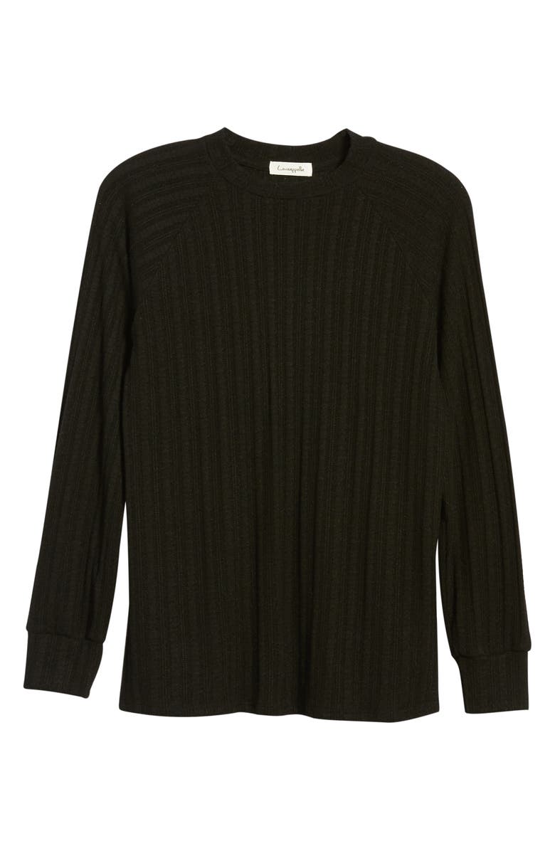 Loveappella Ribbed Long Sleeve Top, Alternate, color, 