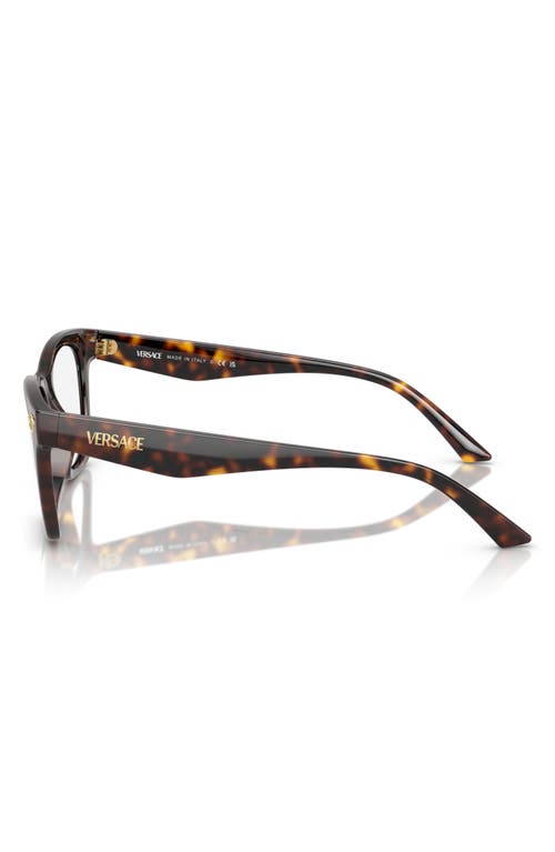 Versace 52mm Pillow Optical Glasses In Havana
