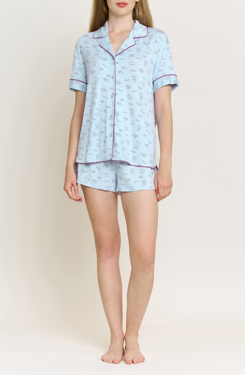 Honeydew All American Shortie Pajamas, Main, color, Dreamy Brunch