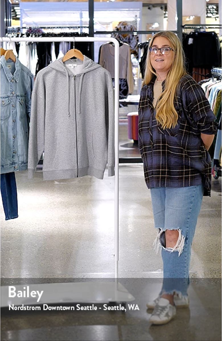 Oversize Organic Cotton Blend Zip Hoodie, sales video thumbnail