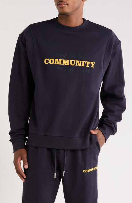 HONOR THE GIFT Track Crew Cotton Graphic Sweatshirt