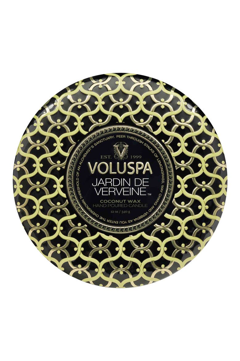Jardin de Verveine 3-Wick Tin Candle, Alternate, color, BLACK TONES