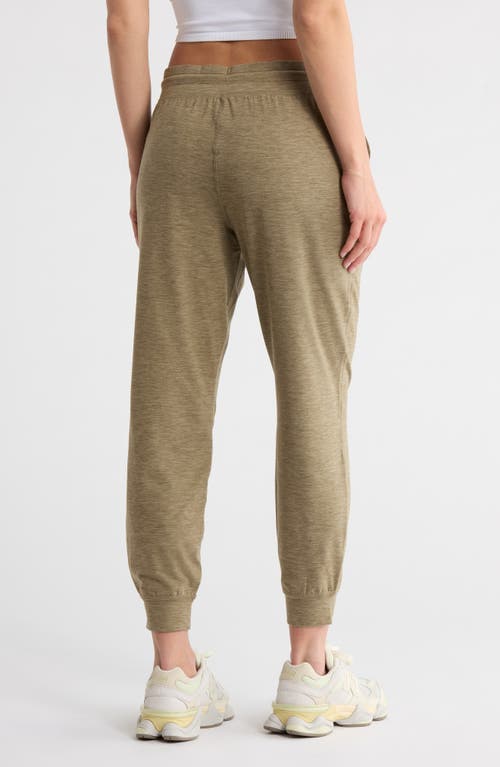 Dkny Space Dye High Waist Slim Joggers In Green