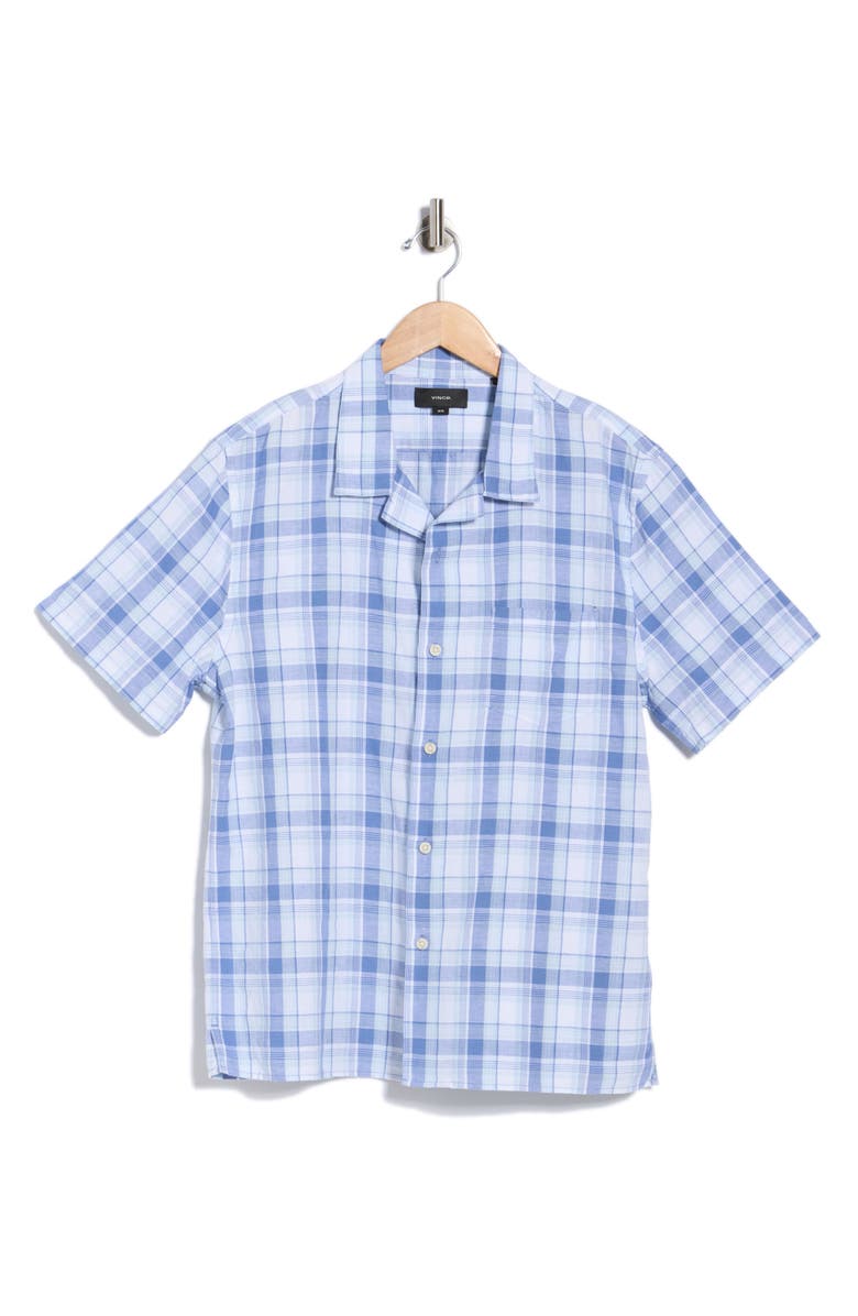 Vince Cabana Button-Up Shirt, Main, color, Colony Blue Combo