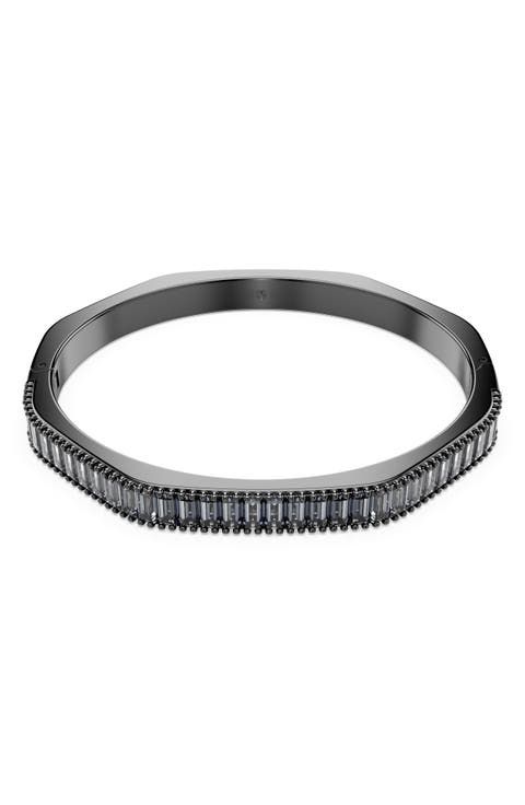 Matrix Baguette Crystal Octagonal Bangle Bracelet