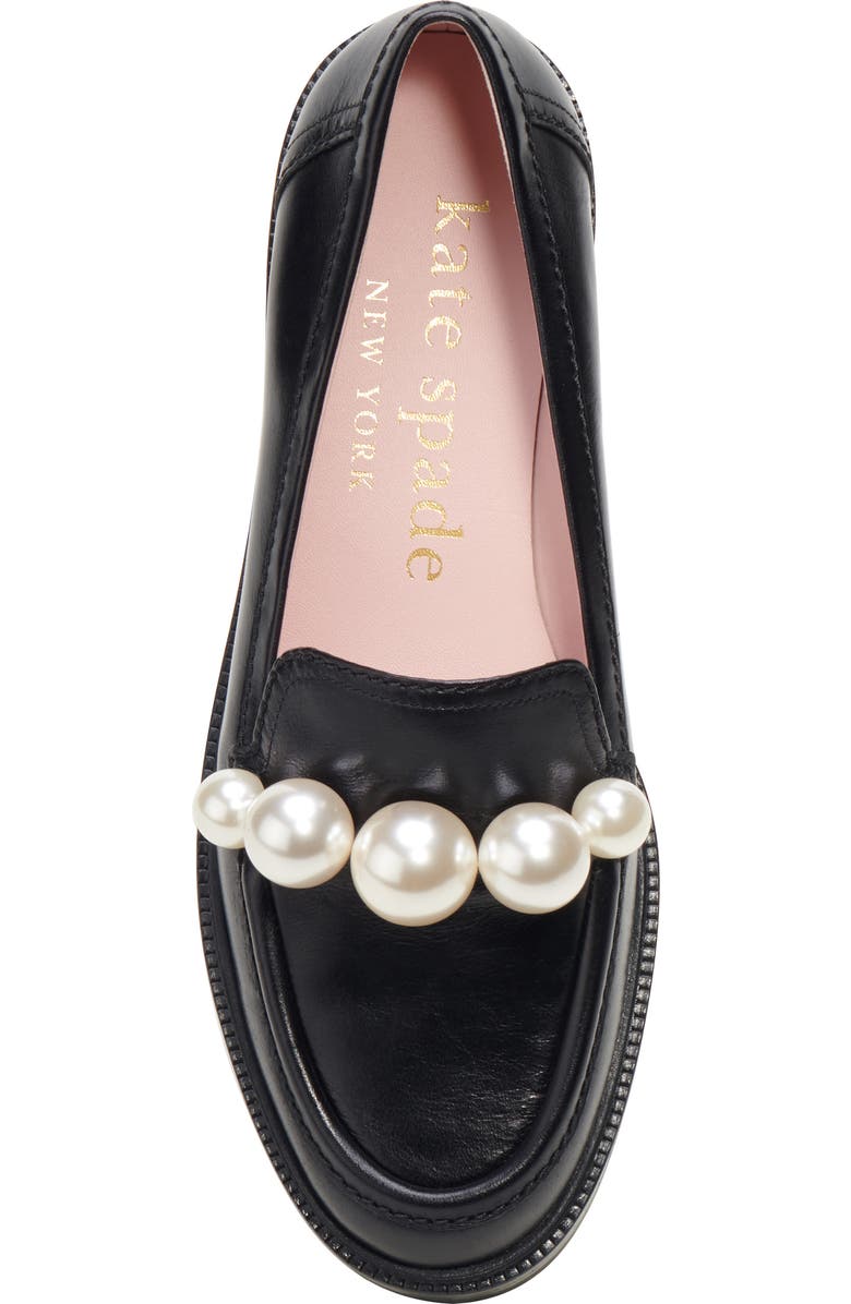 Kate Spade New York posh imitation pearl loafer, Alternate, color,