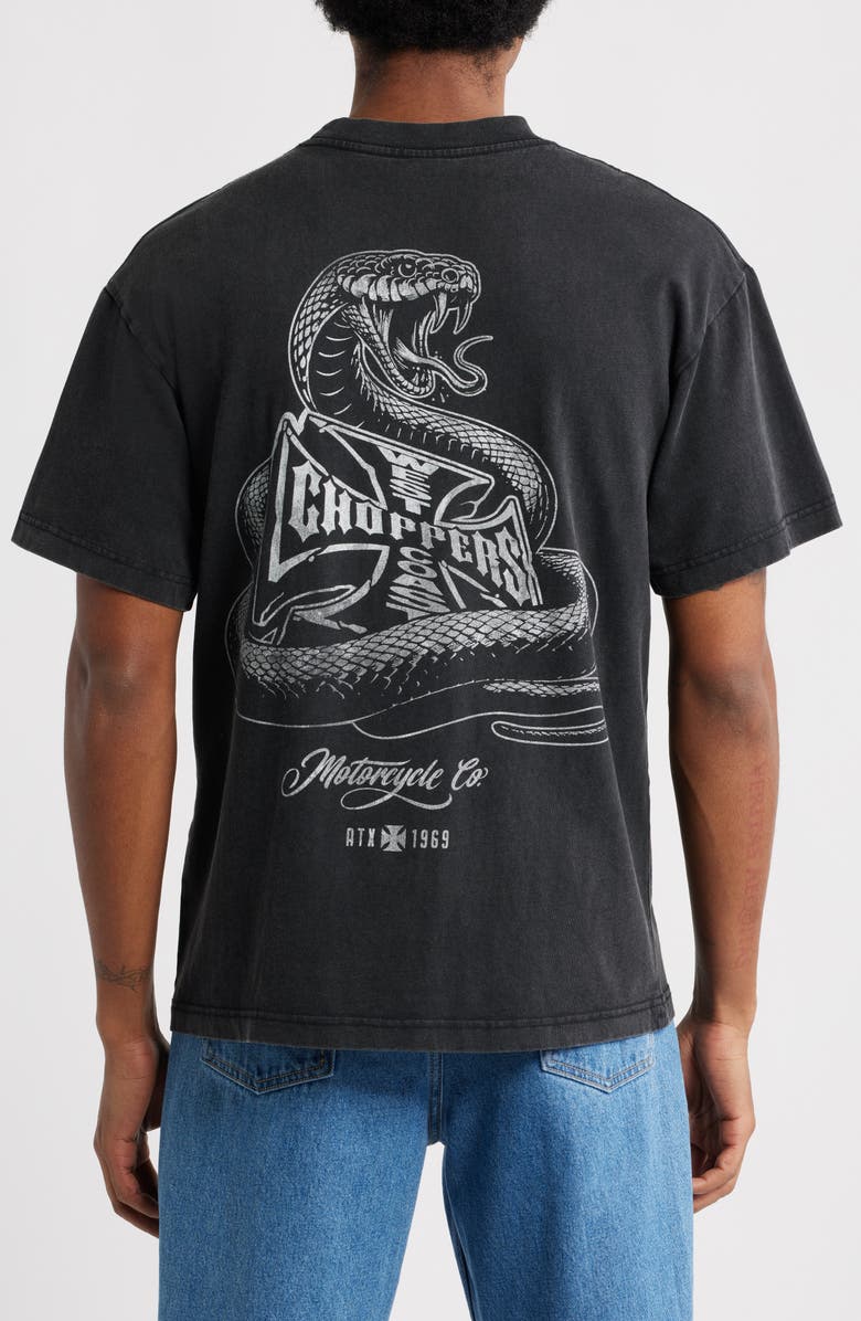 ID Supply Co West Coast Choppers Cotton Graphic T-Shirt, Alternate, color, Washed Black