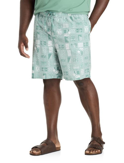 SOCIETY OF ONE BY DXL SOCIETY OF ONE BY DXL BIG & TALL CABANA PERFORMANCE SHORTS 