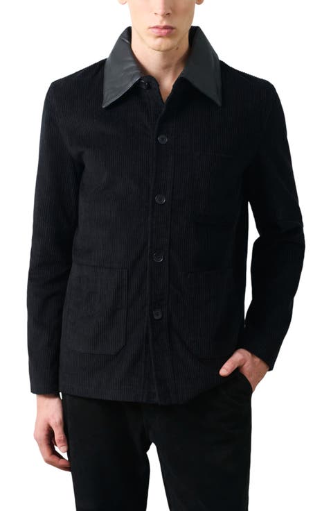 Lumma Corduroy and Leather Parka Jacket