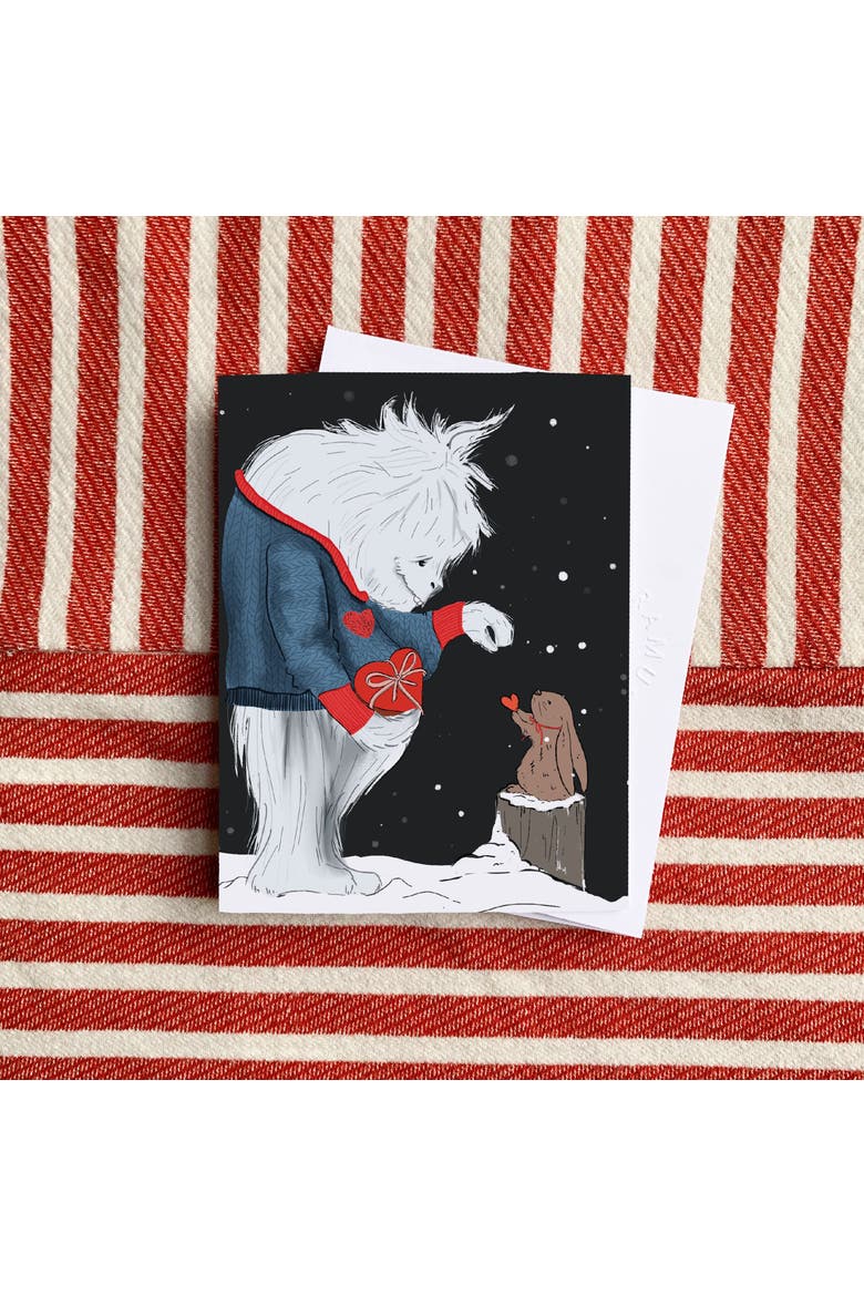 Love/Friendship Greeting Card Pack (3ct) "Yeti Love Gift", Alternate, color, Multi-Pack