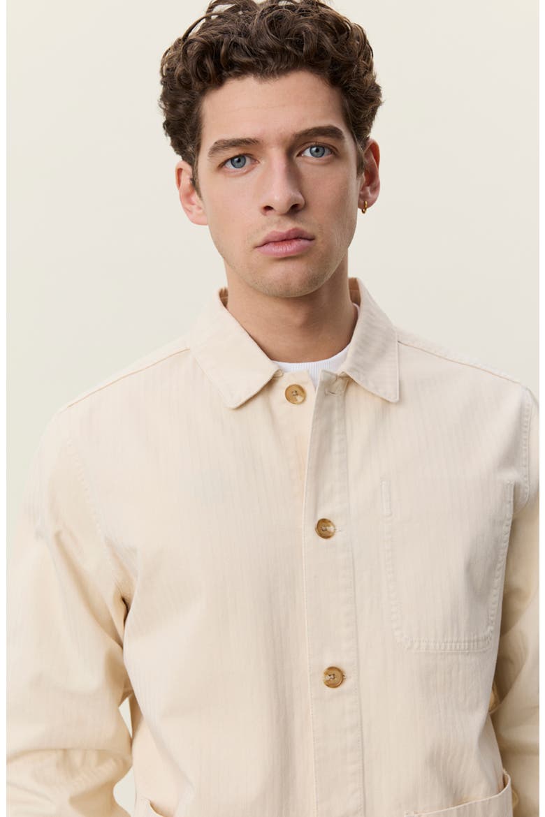 Herringbone Cotton Overshirt, Alternate, color, IVORY