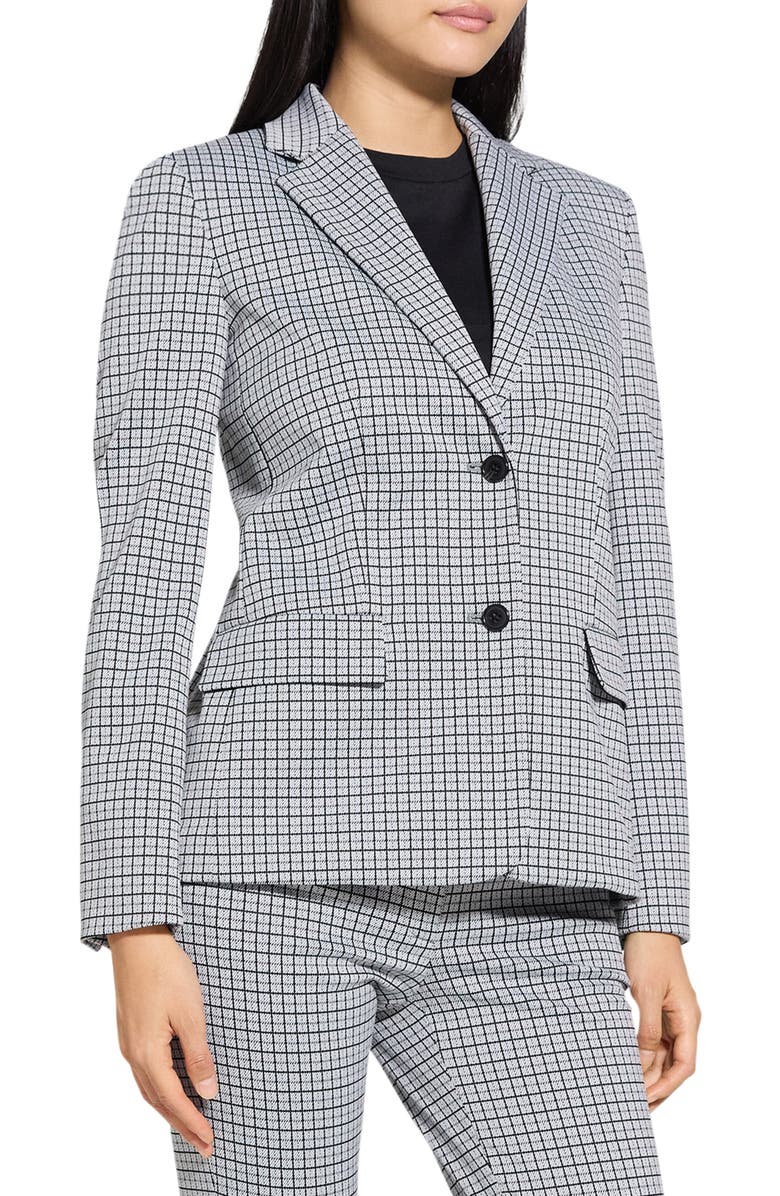 Theory Two-Button Blazer, Alternate, color, Fog Multi