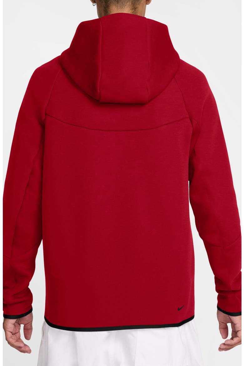 Tech Windrunner Zip Hoodie, Alternate, color, GYM RED/ BLACK