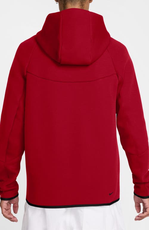 Nike Tech Windrunner Zip Hoodie In Red