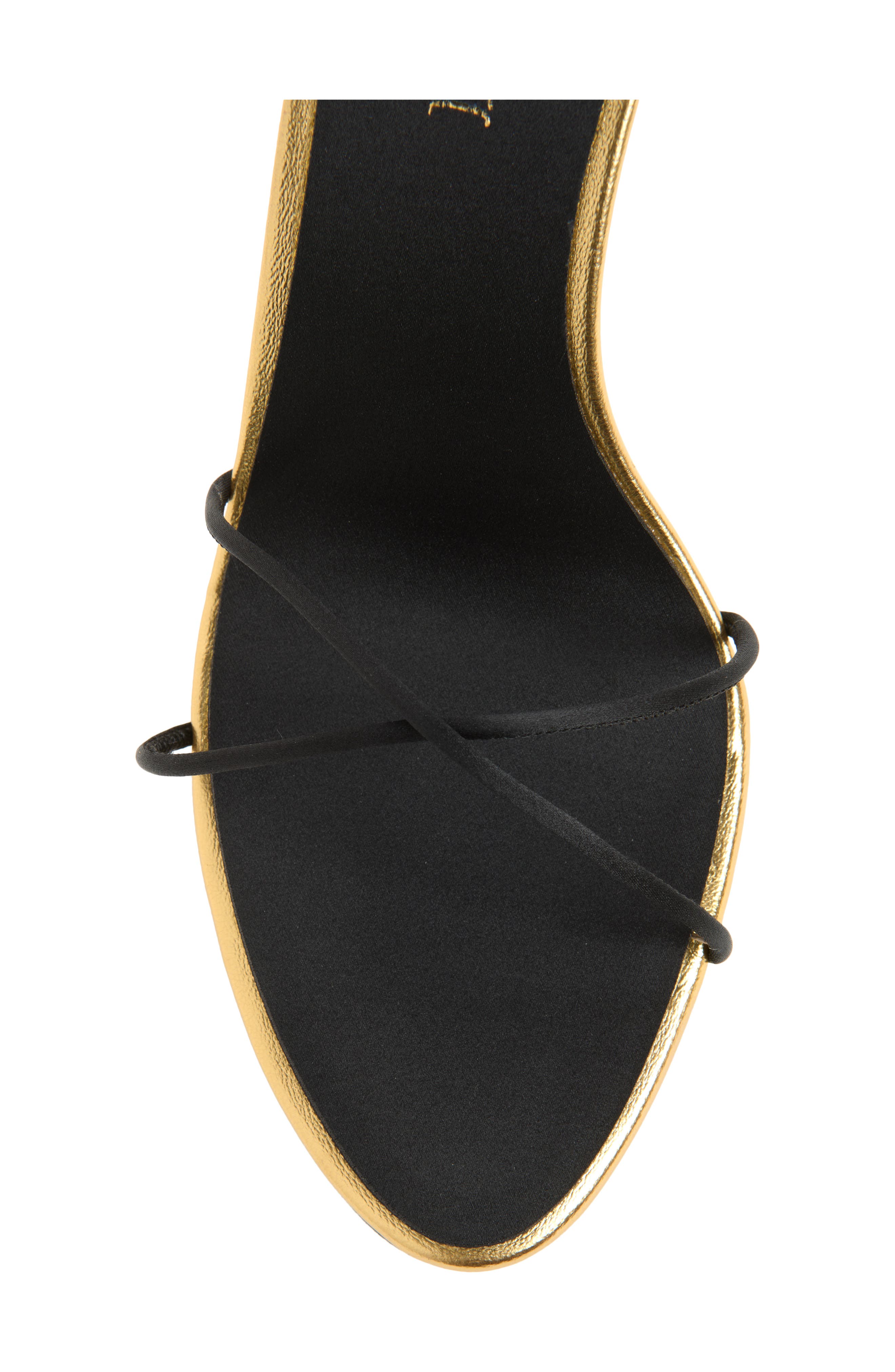 Jeffrey Campbell Georja Ankle Strap Sandal, Alternate, color, Black Satin Cherry