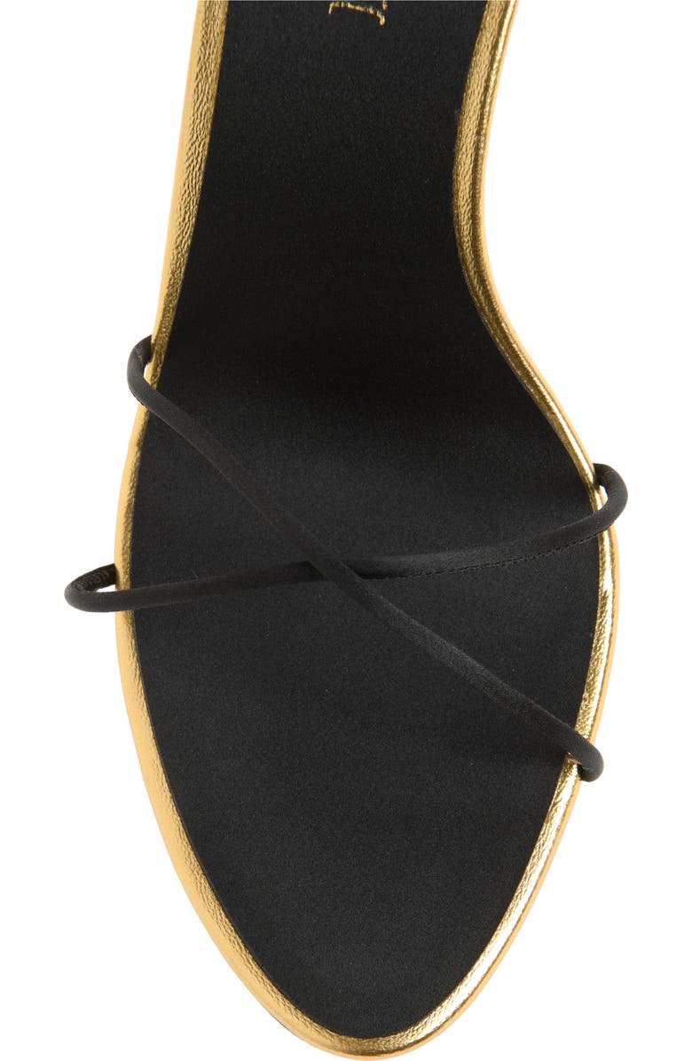 Jeffrey Campbell Georja Ankle Strap Sandal, Alternate, color, Black Satin Cherry