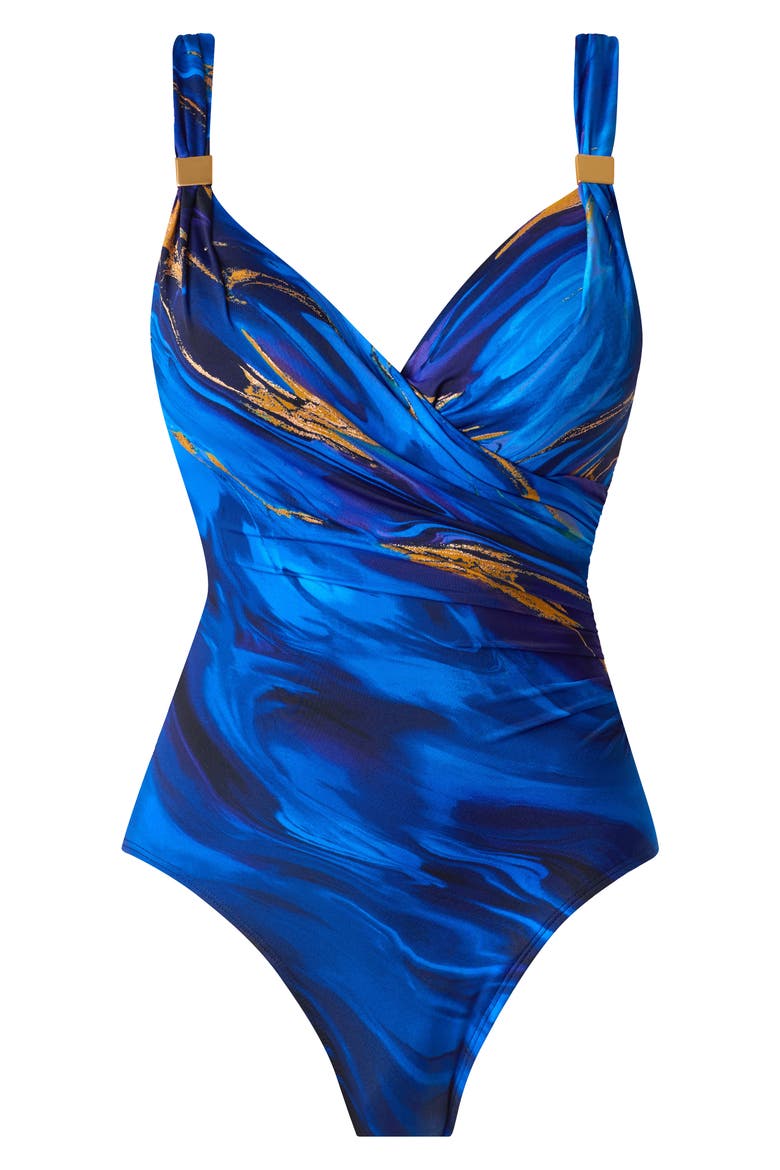 Stellar Nova Siren One-Piece Swimsuit, Alternate, color, BLUE MULTI