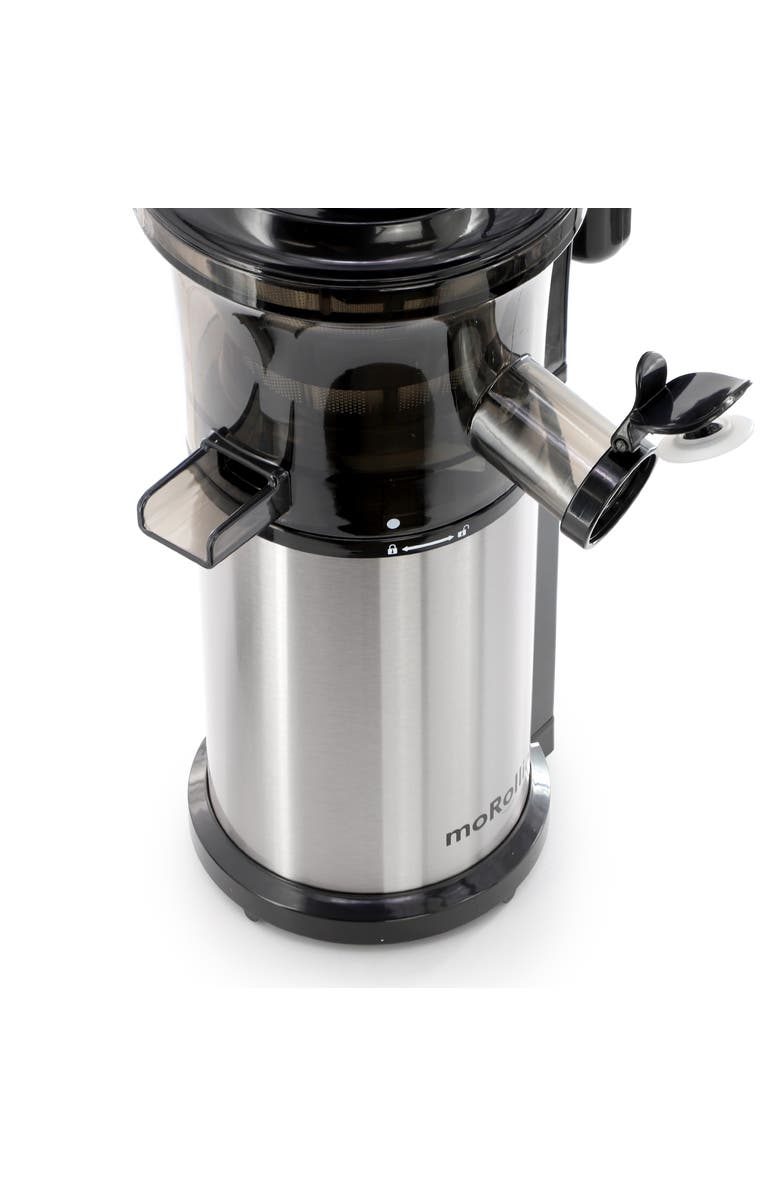 Morollio 200 Watt Masticating Slow Juicer for Vegetables and Fruit, Alternate, color, Silver