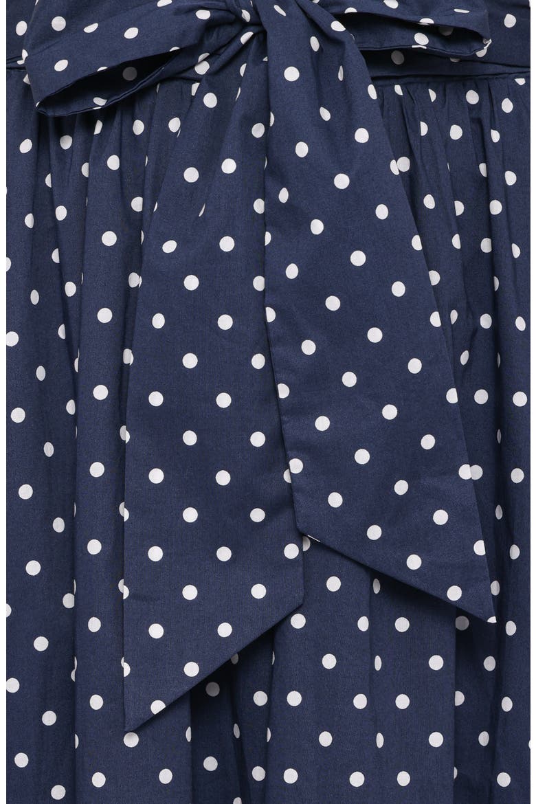 Paula Polka Dot Maxi Skirt, Alternate, color, NAVY