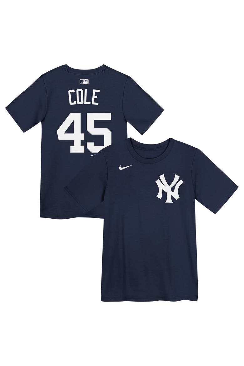 Youth Nike Gerrit Cole Navy New York Yankees Name & Number T-Shirt, Main, color, Navy
