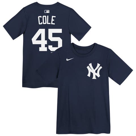 Youth Nike Gerrit Cole Navy New York Yankees Name & Number T-Shirt