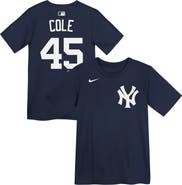 Nike Youth Nike Gerrit Cole Navy New York Yankees Name & Number T-Shirt