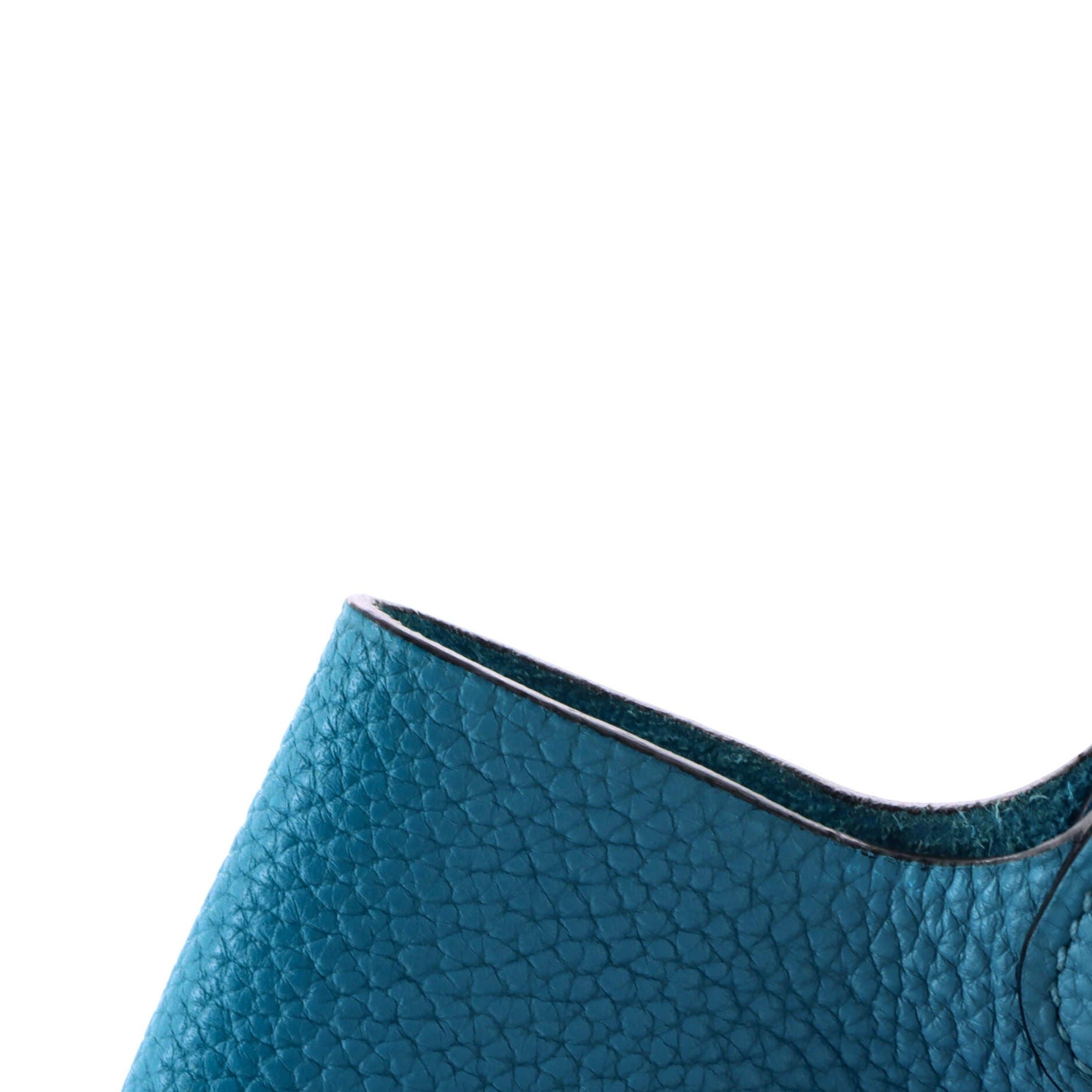 Pre-Owned Hermes Picotin Lock Bag Clemence PM, Alternate, color, Turquoise