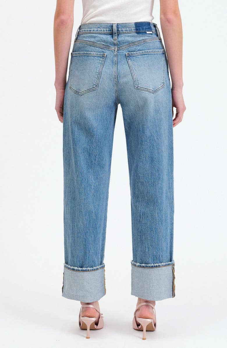 DAZE Eastside High Waist Cuff Crop Straight Leg Jeans, Alternate, color, All Mine Vintage