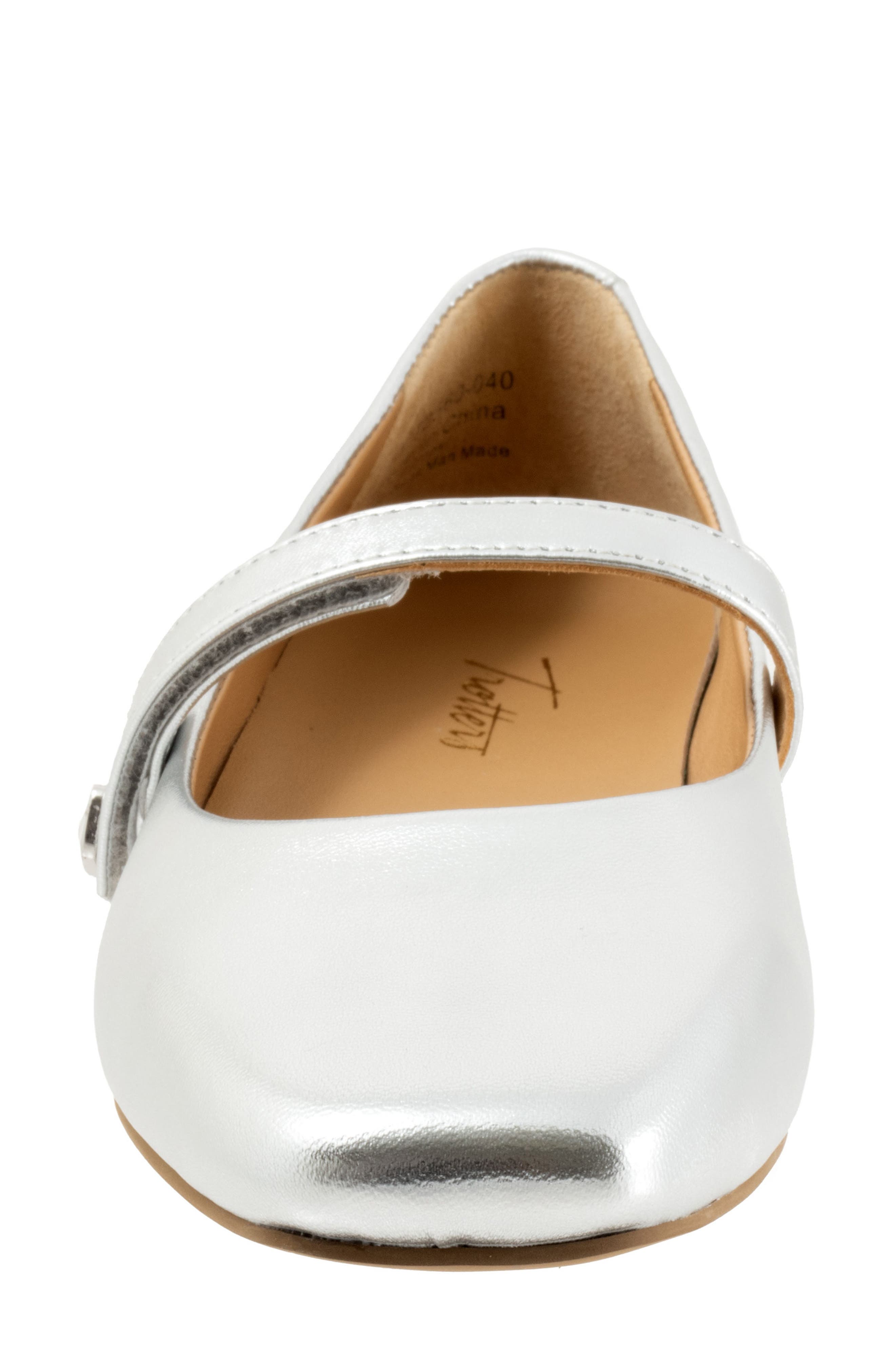 SoftWalk<sup>®</sup> Hazel Mary Jane Flat, Alternate, color, Silver