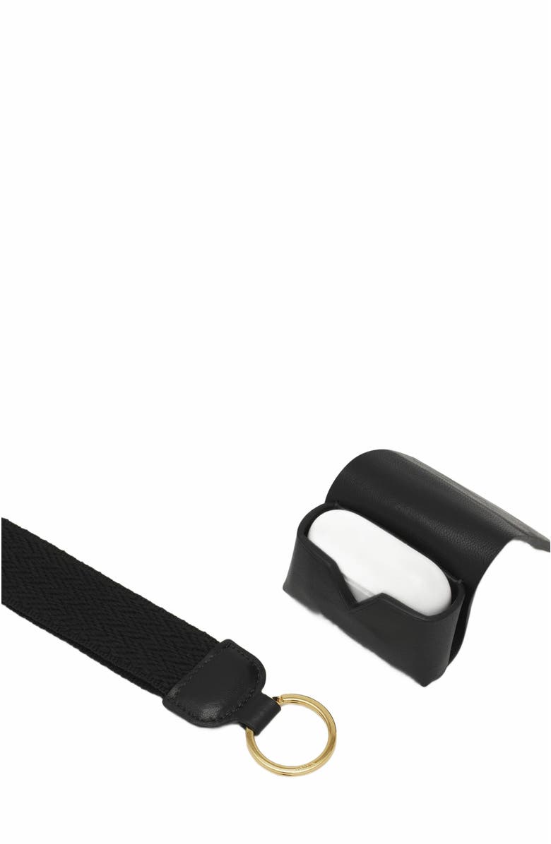 Lanvin Signature Leather Case For Airpods Pro, Alternate, color, Black