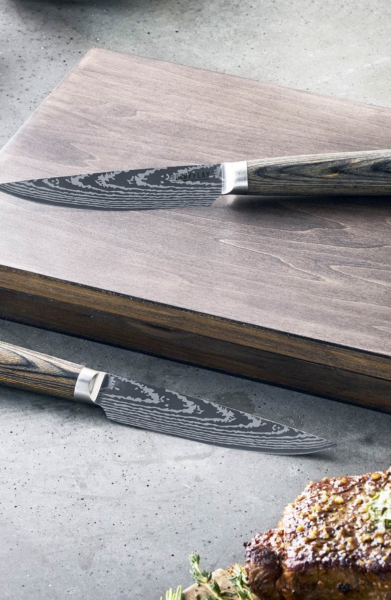 GreenPan x Bobby Flay Stainless Steel 6-Piece Steak Knife Set, Alternate, color, Brown
