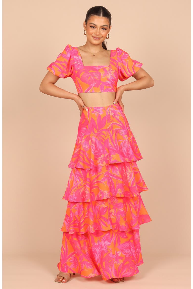 Addison Tropical Floral Crop Top, Alternate, color, PINK TROPICS
