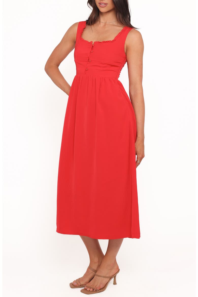 Melrose Sleeveless Midi Dress, Alternate, color, RED