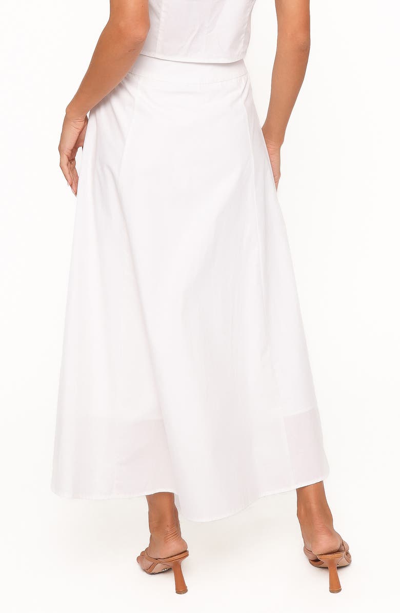 Petal & Pup Kye Cotton Midi Skirt, Alternate, color, White Broderie