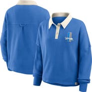 FANATICS Women's Fanatics Blue Detroit Lions Oversized Hometown Premium Thermal Long Sleeve Shirt