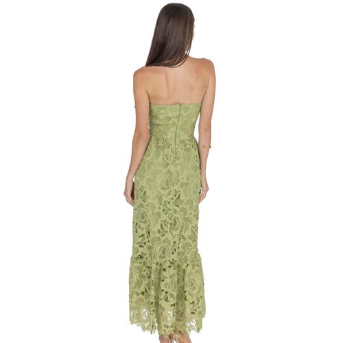 Akalia Amelia Lace Bustier Midi Dress Guipure Lace