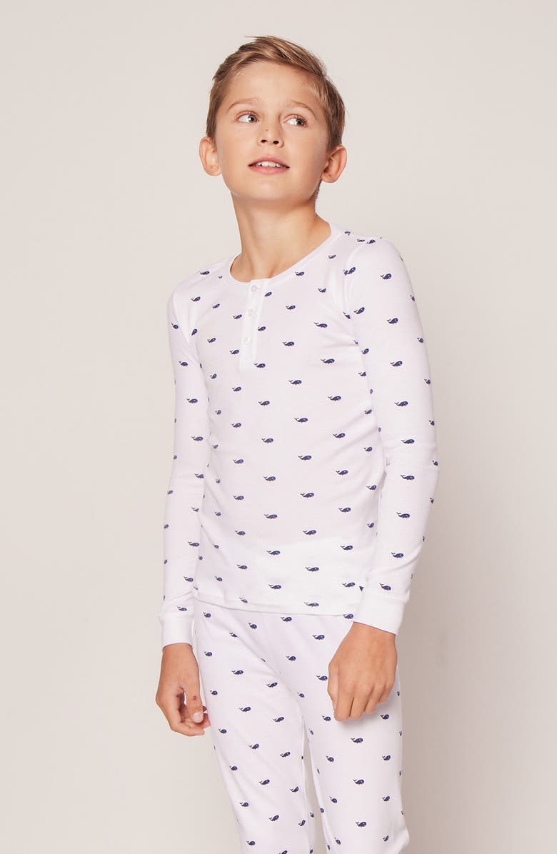 Petite Plume Kids' Print Fitted Two-Piece Pima Cotton Pajamas, Alternate, color, 