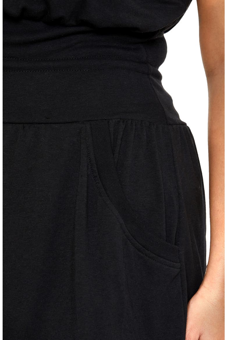 Beach Date Tie Waist Cover-Up Minidress, Alternate, color, BLACK