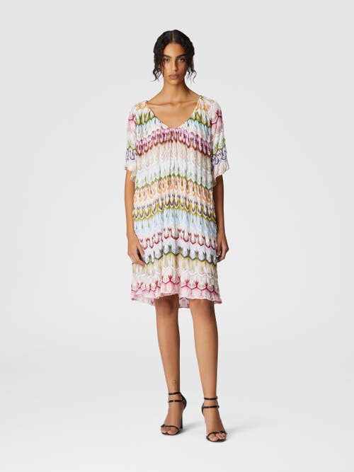 Missoni Kurzes Kleid Mit V-ausschnitt Aus Spitze In Multicoloured