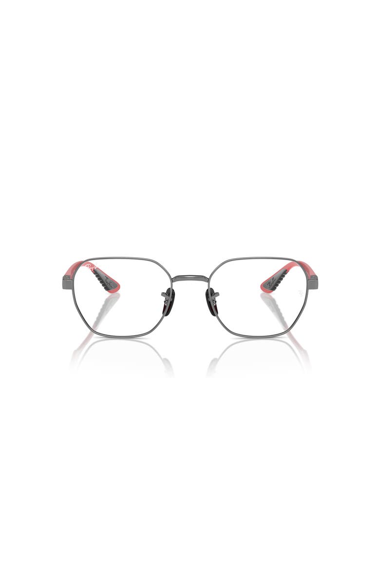 54mm Irregular optical glasses, Alternate, color, Silver/ Red