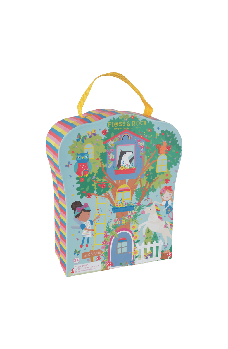 Floss & Rock Playbox with 10 Wooden Shaped Pieces, Alternate, color, Rainbow Fairy