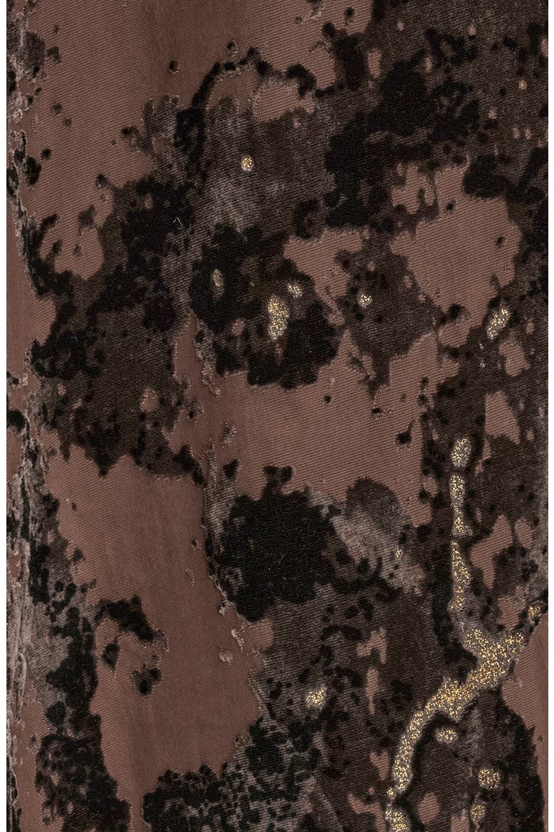 Sleeveless Metallic Burnout Midi Dress, Alternate, color, CHOCOLATE PLUM