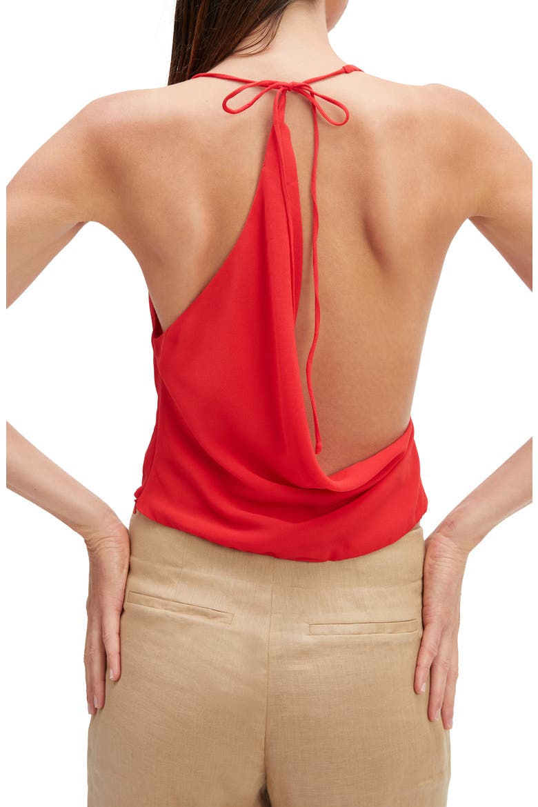 Cherie Cowl Neck Sleeveless Top, Alternate, color, DEEP RED