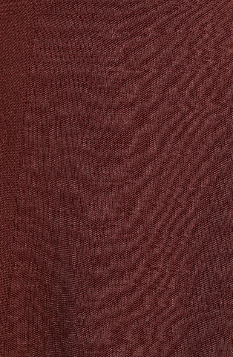 Petal & Pup Tatum Sleeveless Linen Blend Maxi Dress, Alternate, color, Chocolate