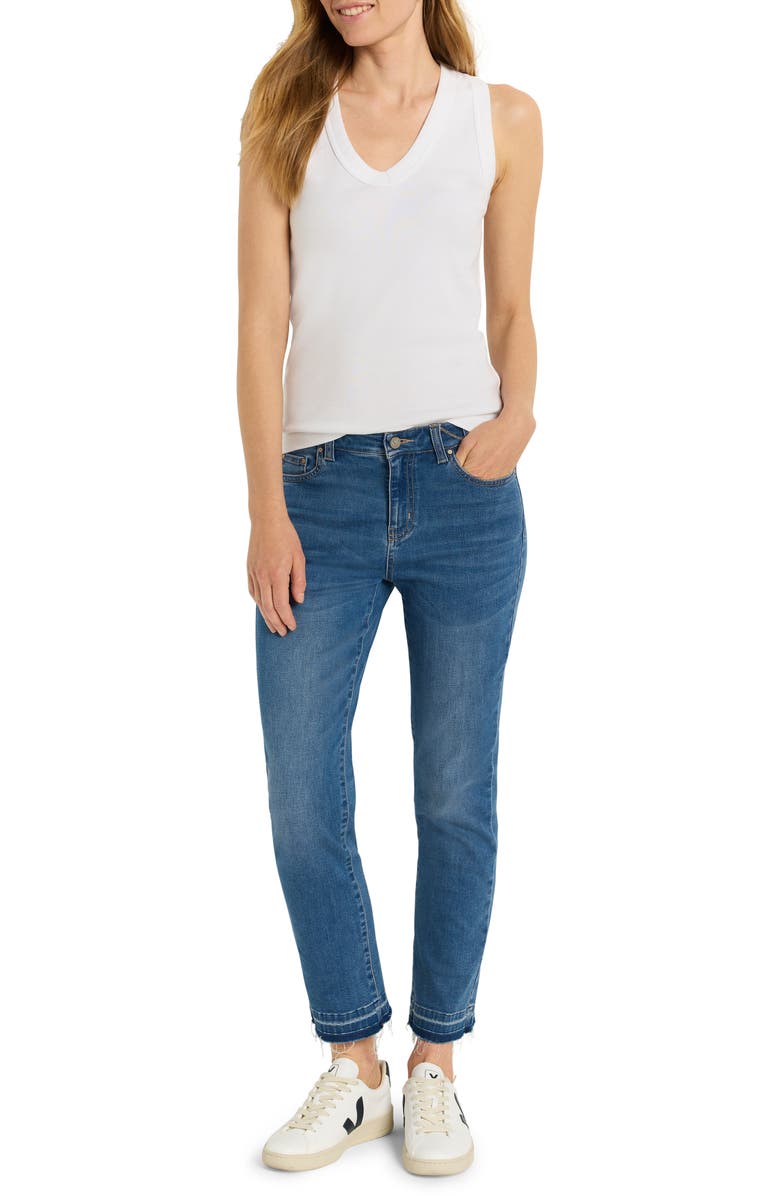 NIC+ZOE Straight Leg Ankle Jeans, Alternate, color, Atlantic