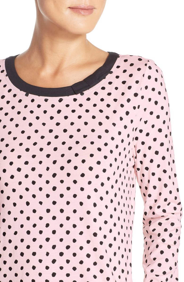 ZDNU KATE SPADE kate spade new york print cotton blend sleep shirt, Alternate, color,